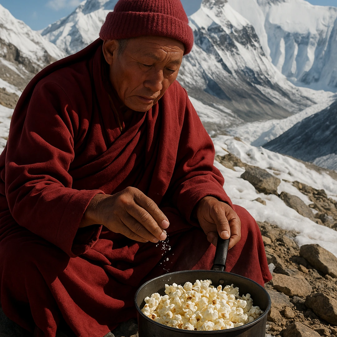 Pipoca de Azeite com Sal Rosa do Himalaia