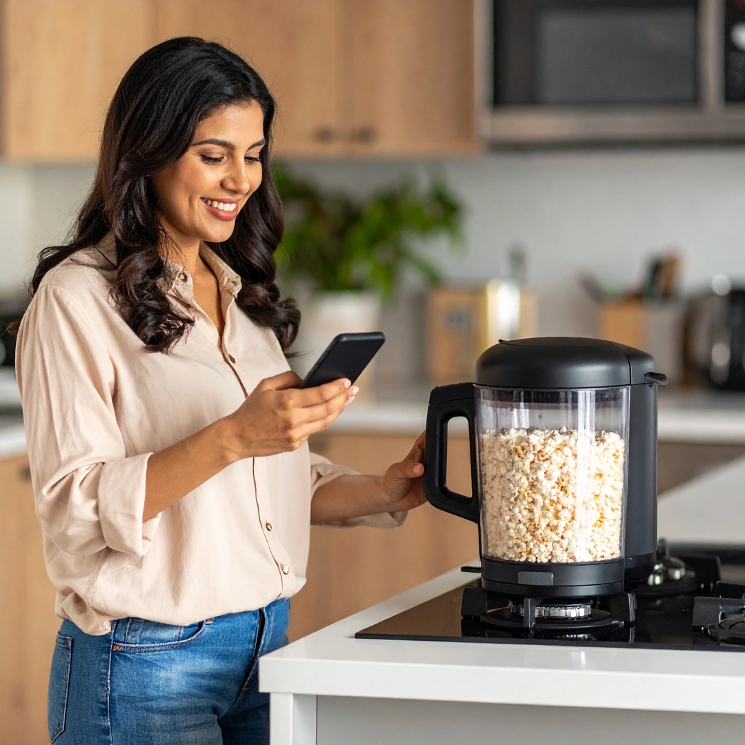 Aplicativo para fazer pipoca