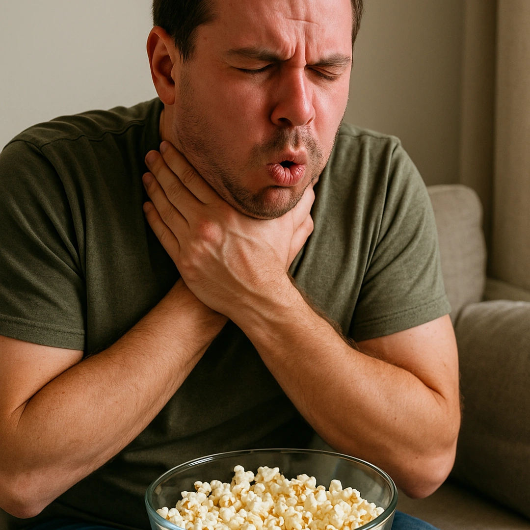 Cuidados ao Engasgar com Pipoca